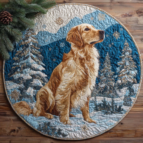 Golden Retriever Quilted Round Mat GFTOHD11789