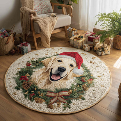 Golden Retriever Quilted Round Mat GFTOHD11790