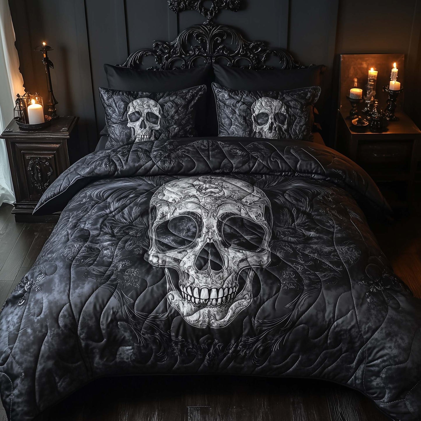 Gothic Elegance Skull Duver Cover Set GFTOHD11793