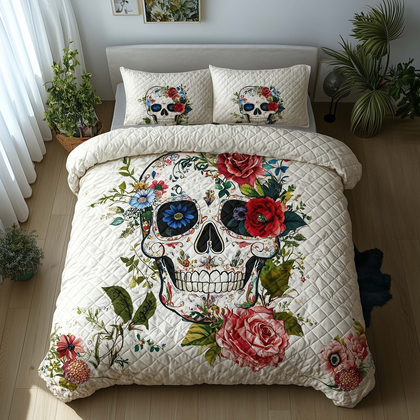 Floral Rebirth Skull Duver Cover Set GFTOHD11795