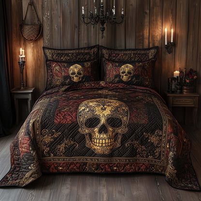 Vintage Tapestry Skull Duver Cover Set GFTOHD11802
