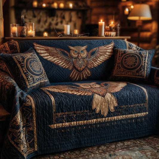 Native Owl Quilted Sofa Cover GFTOHD11806