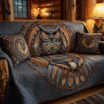 Native Owl Quilted Sofa Cover GFTOHD11807