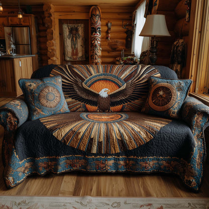 Native Eagle Quilted Sofa Cover GFTOHD11813