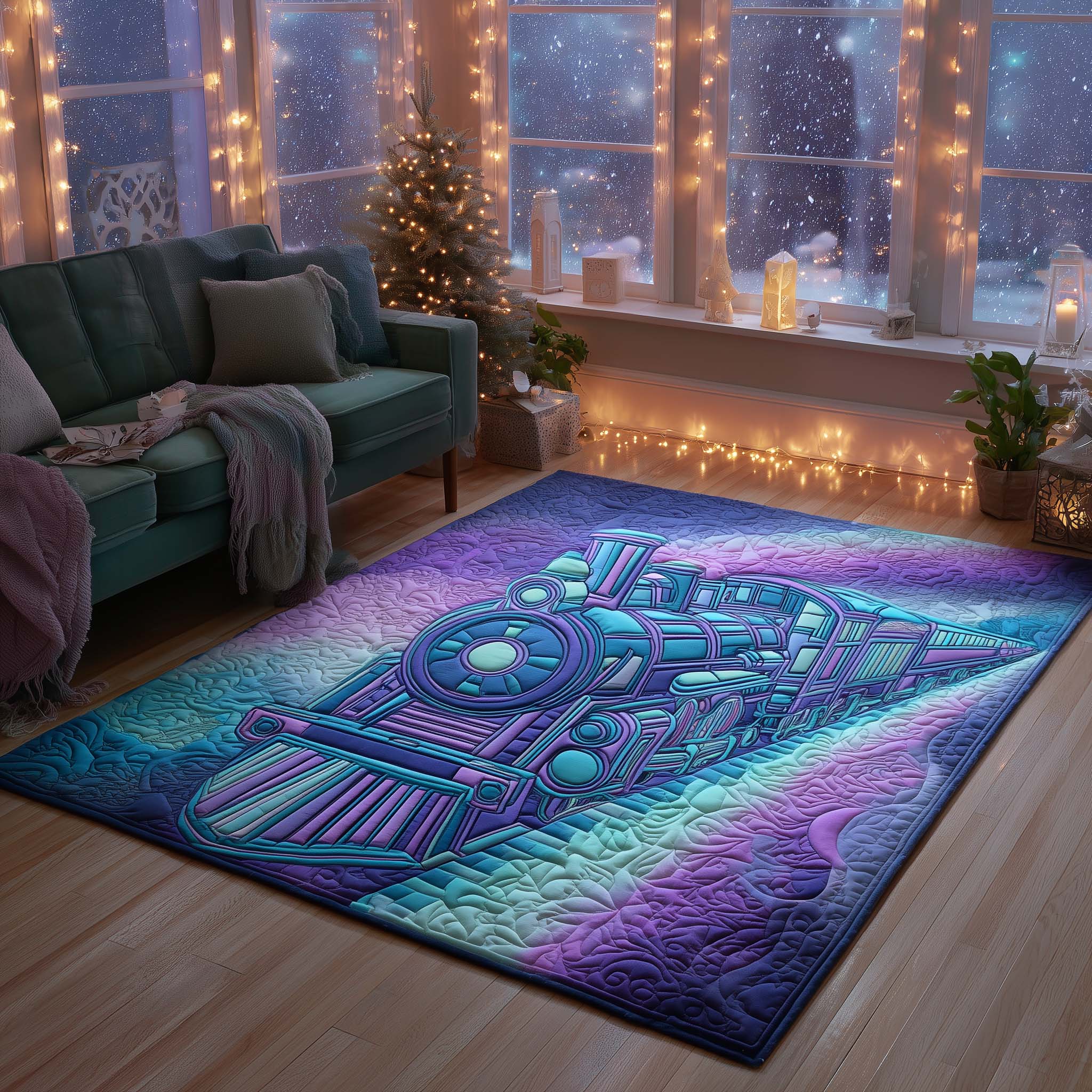 Aurora Borealis Train Area Rug GFTOHD11839 – Patchique Store