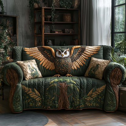 Forest Guardian Quilted Sofa Cover GFTOHD11855