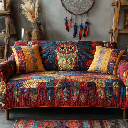 Boho Dreamcatcher Owl Quilted Sofa Cover GFTOHD11858