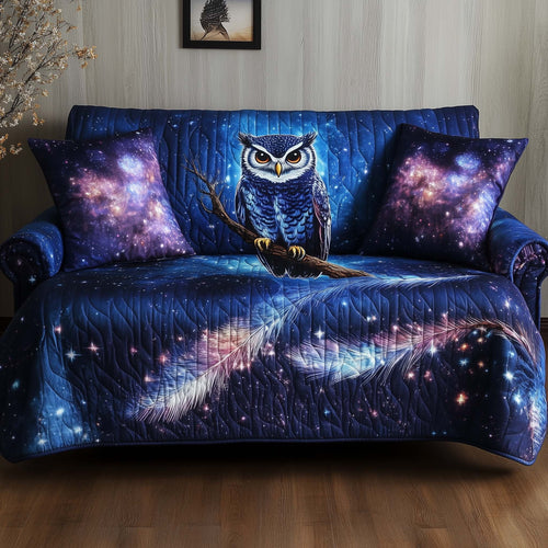 Galaxy Owl Quilted Sofa Cover GFTOHD11860