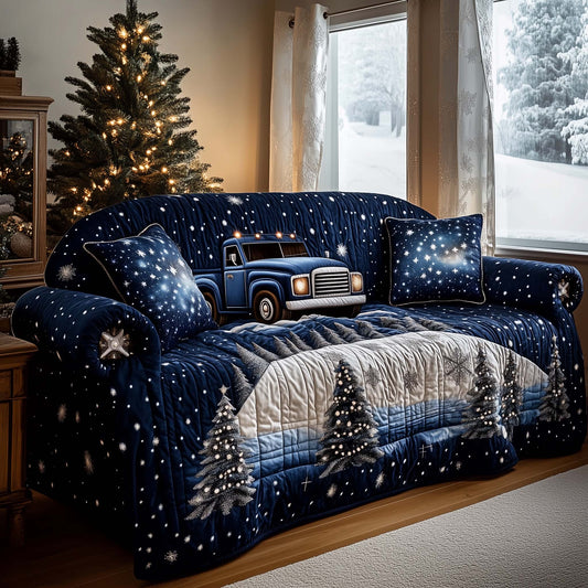 Midnight Magical Truck Quilted Sofa Cover GFTOHD11873