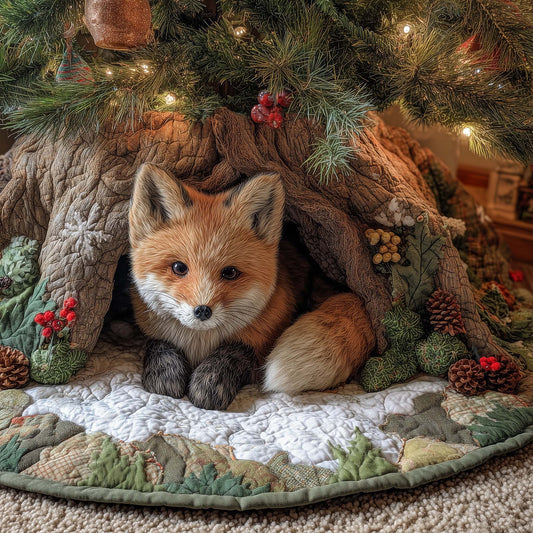 Woodland Fox Quilted Tree Skirt GFTOHD11878