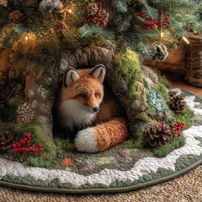 Woodland Fox Quilted Tree Skirt GFTOHD11879
