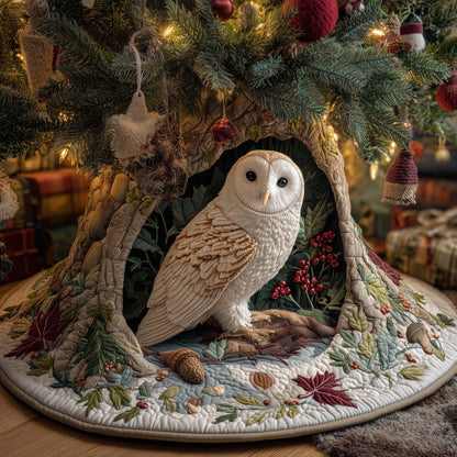 Snowy Owl Heaven Quilted Tree Skirt GFTOHD11885