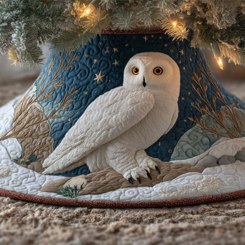 Snowy Owl Heaven Quilted Tree Skirt GFTOHD11886