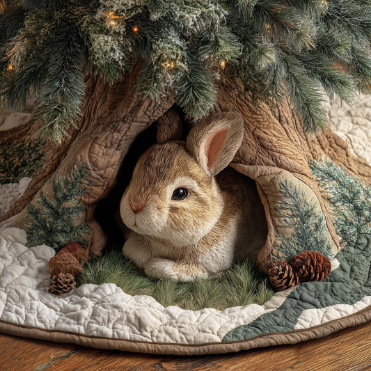Woodland Rabbit Quilted Tree Skirt GFTOHD11891