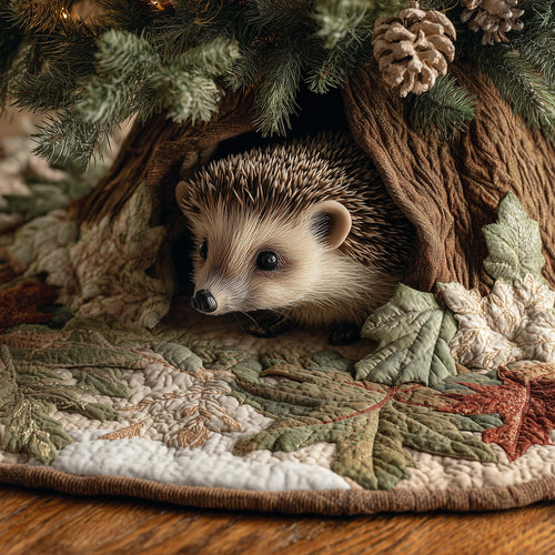 Woodland Hedgehog Quilted Tree Skirt GFTOHD11897