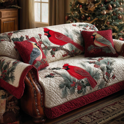 Cardinal Charm Quilted Sofa Cover GFTOHD11898