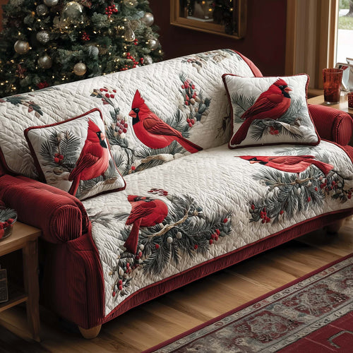 Cardinal Charm Quilted Sofa Cover GFTOHD11899