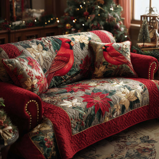 Cardinal Charm Quilted Sofa Cover GFTOHD11900