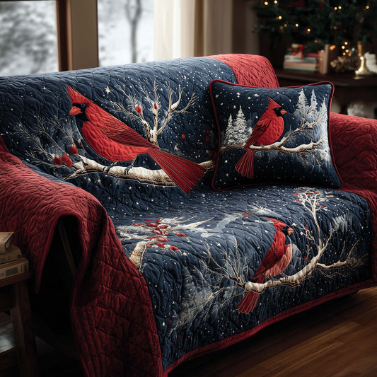 Cardinal Charm Quilted Sofa Cover GFTOHD11901