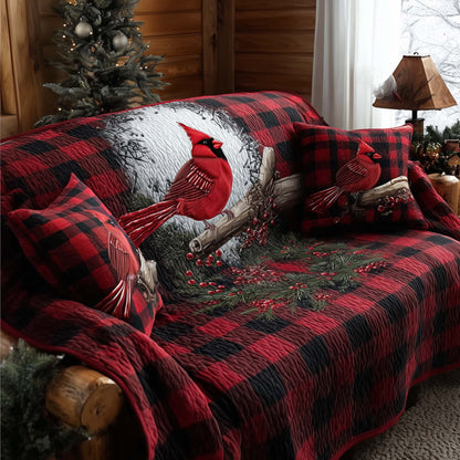 Cardinal Charm Quilted Sofa Cover GFTOHD11902