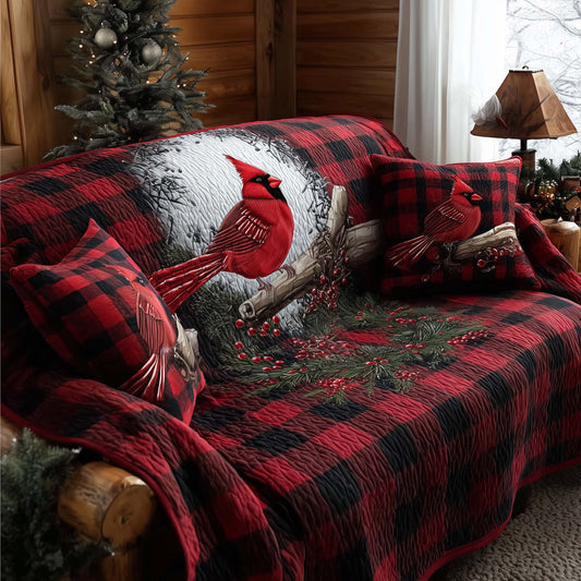 Cardinal Charm Quilted Sofa Cover GFTOHD11902