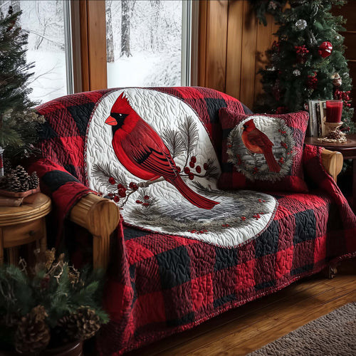 Cardinal Charm Quilted Sofa Cover GFTOHD11903