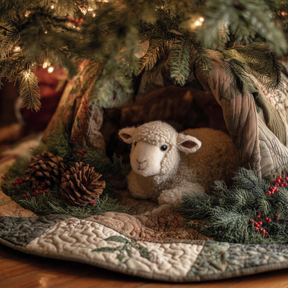 Baby Sheep Quilted Tree Skirt GFTOHD11906