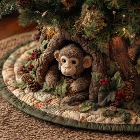 Baby Monkey Quilted Tree Skirt GFTOHD11908