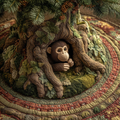 Baby Monkey Quilted Tree Skirt GFTOHD11910