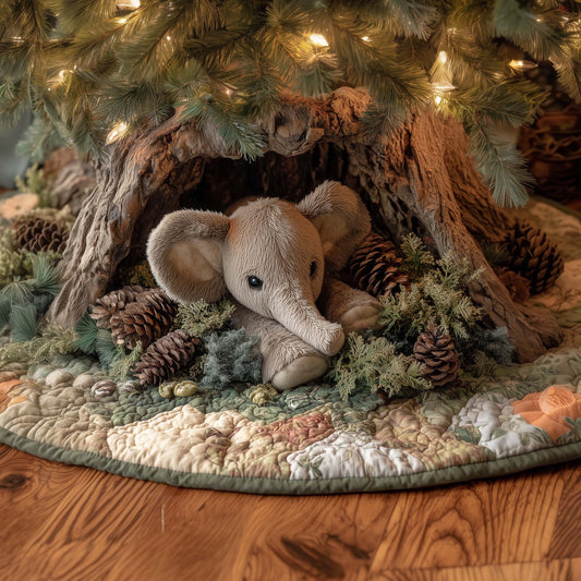 Baby Elephant Quilted Tree Skirt GFTOHD11920