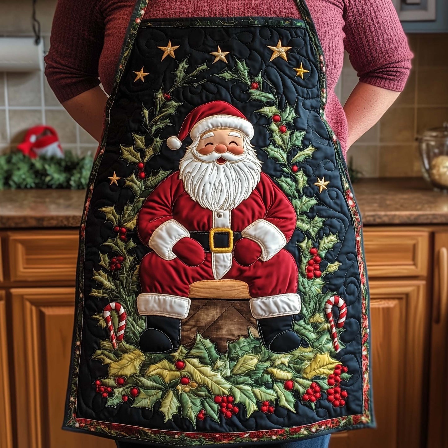 Santa Joy Quilted Apron GFTOHD11923