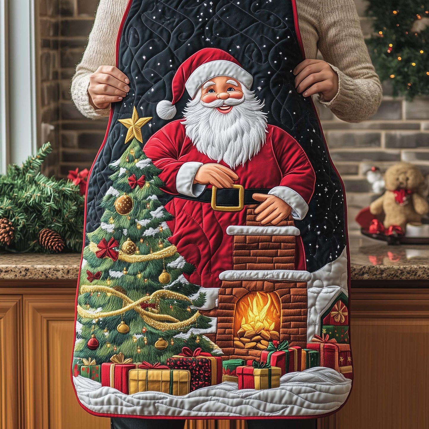 Santa Joy Quilted Apron GFTOHD11927