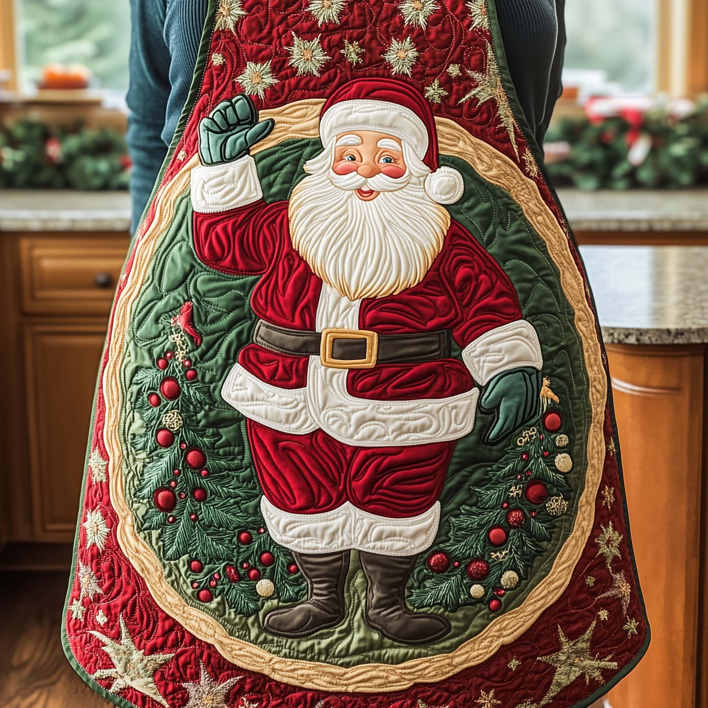 Santa Joy Quilted Apron GFTOHD11928