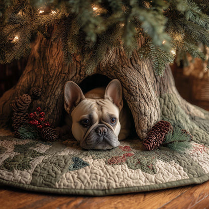 French Bulldog Quilted Tree Skirt GFTOHD11942