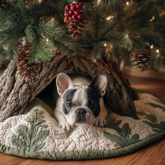 French Bulldog Quilted Tree Skirt GFTOHD11943