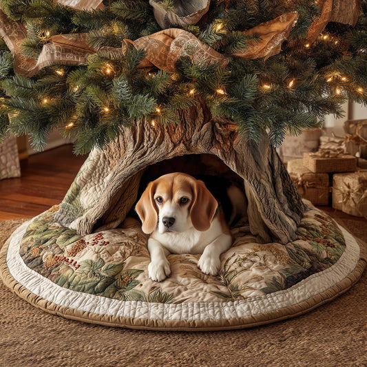 Adorable Beagle Quilted Tree Skirt GFTOHD11953