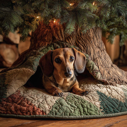 Adorable Dachshund Quilted Tree Skirt GFTOHD11954
