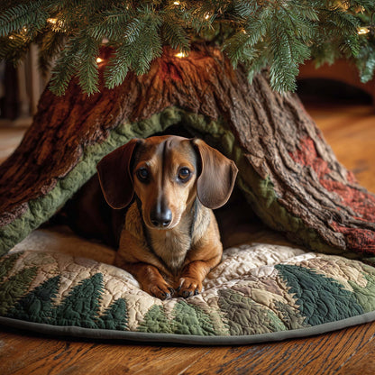 Adorable Dachshund Quilted Tree Skirt GFTOHD11955