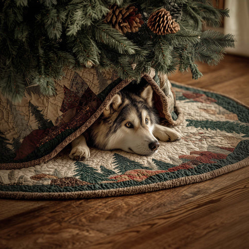 Husky Spirit Quilted Tree Skirt GFTOHD11956