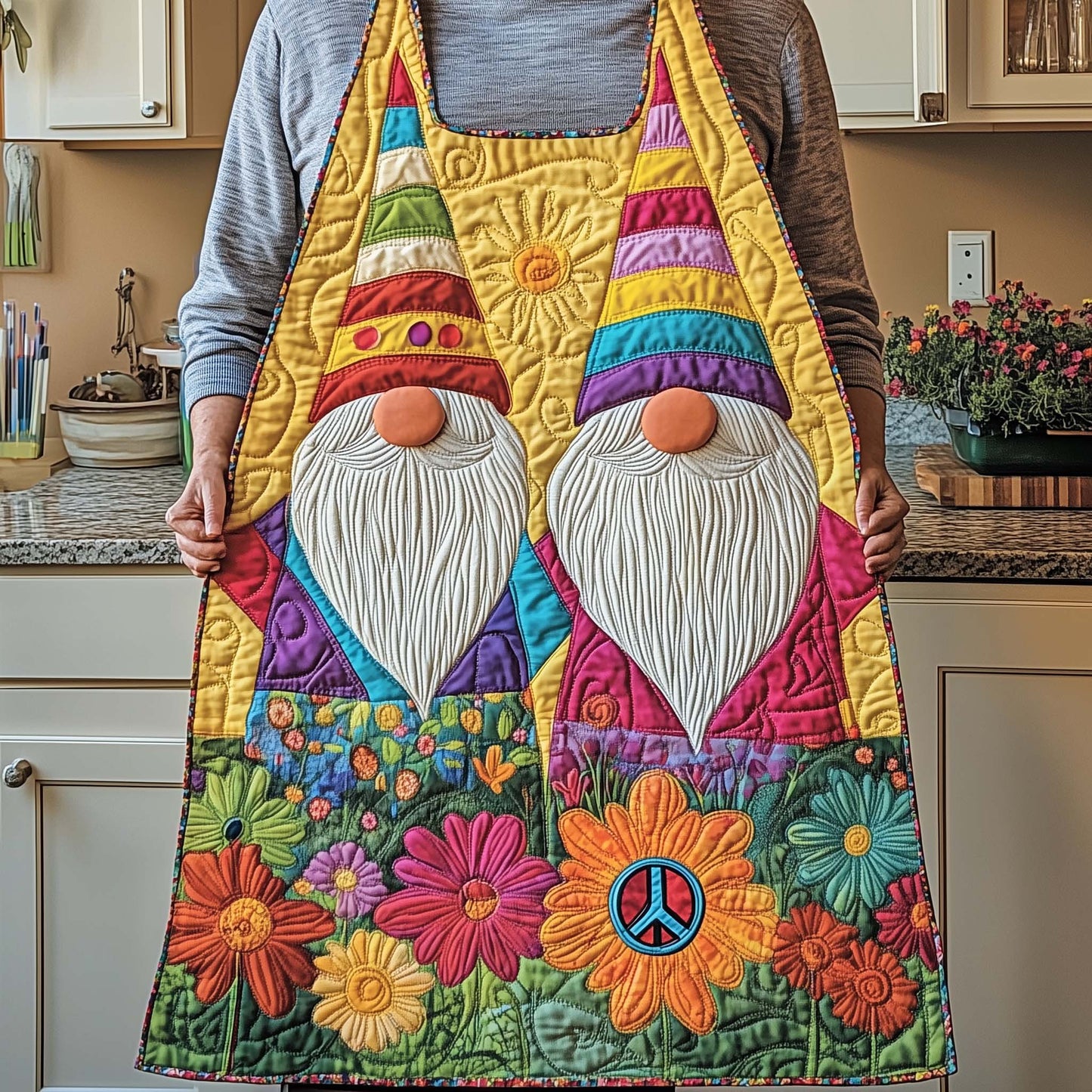 Hippie Gnomes Quilted Apron GFTOHD11978