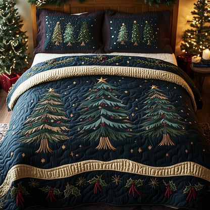Crystal Snowflake Forest Duvet Cover Set GFTOHD11989