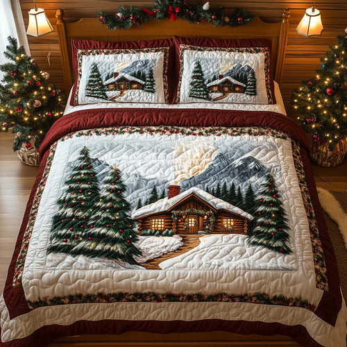 Cozy Cabin Christmas Duvet Cover Set GFTOHD11991