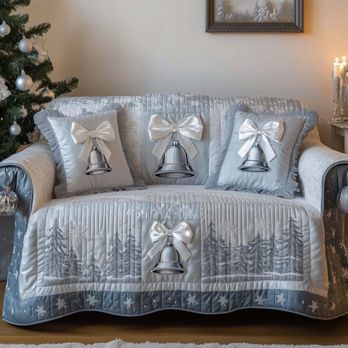 Christmas Bells Quilted Sofa Cover GFTOHD12014