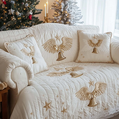 Christmas Bells Quilted Sofa Cover GFTOHD12024