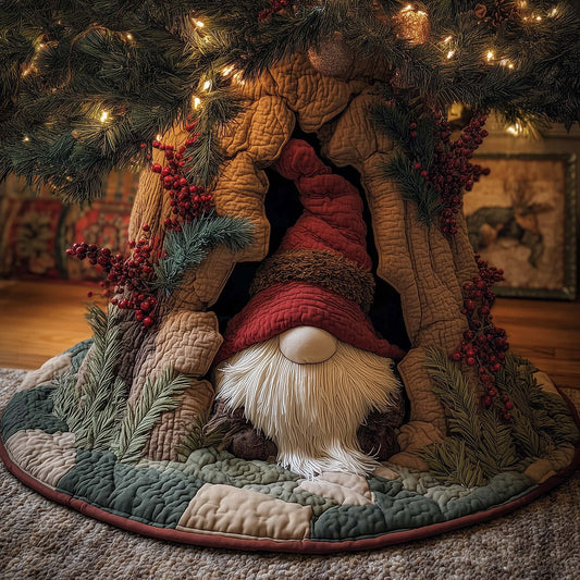 Woodland Gnome Quilted Tree Skirt GFTOHD12027