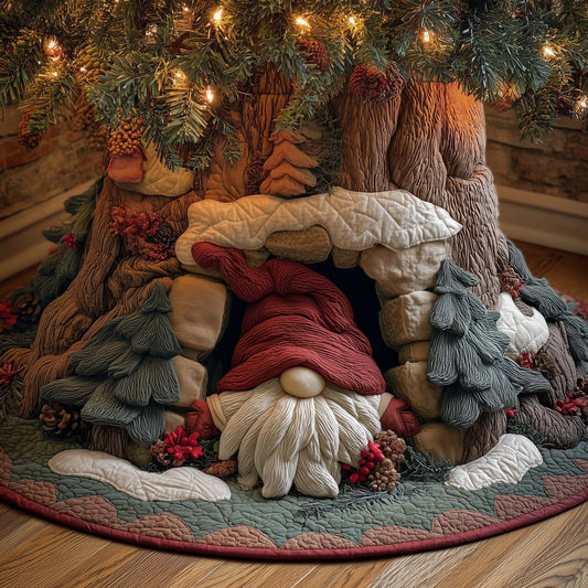 Woodland Gnome Quilted Tree Skirt GFTOHD12028
