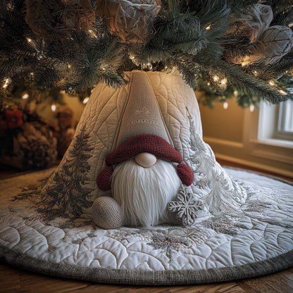 Snowflake Guardian Gnome Quilted Tree Skirt GFTOHD12035
