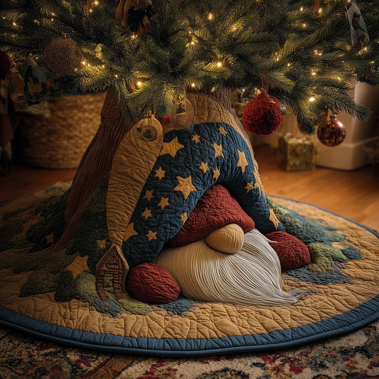 Starry Night Gnome Quilted Tree Skirt GFTOHD12042