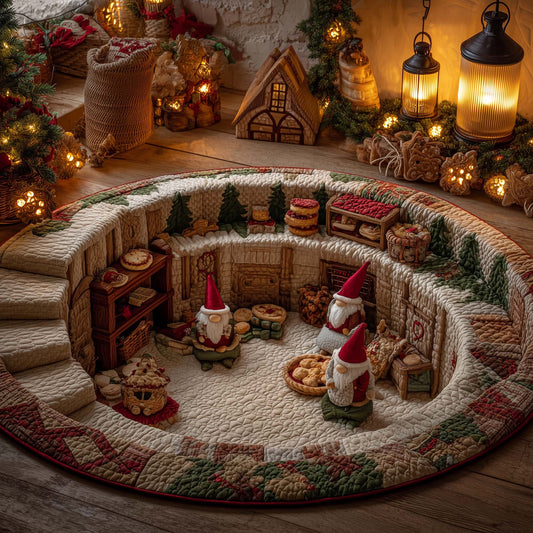 Gnome Workshop Quilted Round Mat GFTOHD12073