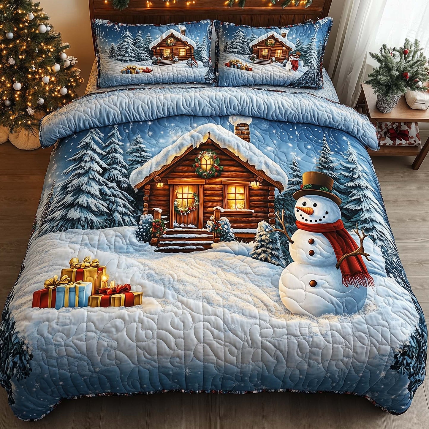 Festive Snowman Duvet Cover Set GFTOHD12086